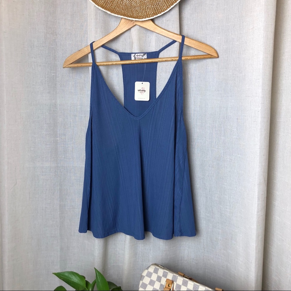 ⭕️Sold⭕️Free People Cropped Ribbed Swing Cami Small